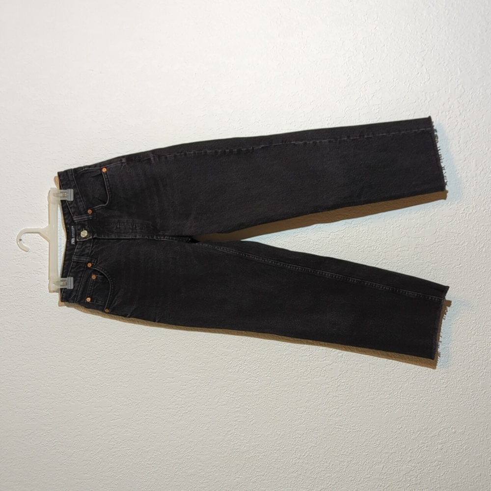 ZARA Black High-Rise Wide Leg Jeans - Sz 4